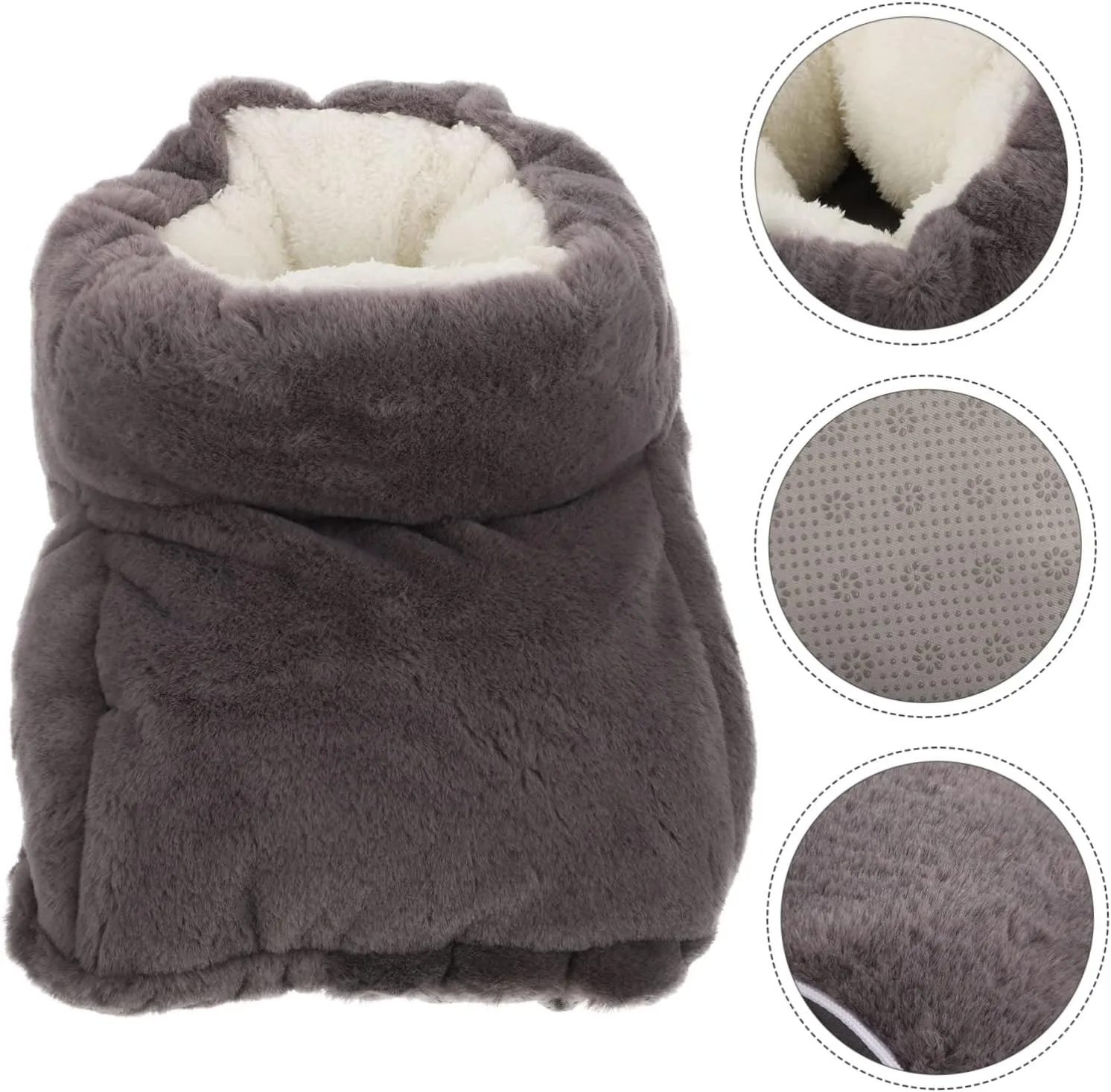 1 Set Electric Shoes Heating Pad Auto Feet Indoor Slippers Office Heater Warm Mens Slippers Heated