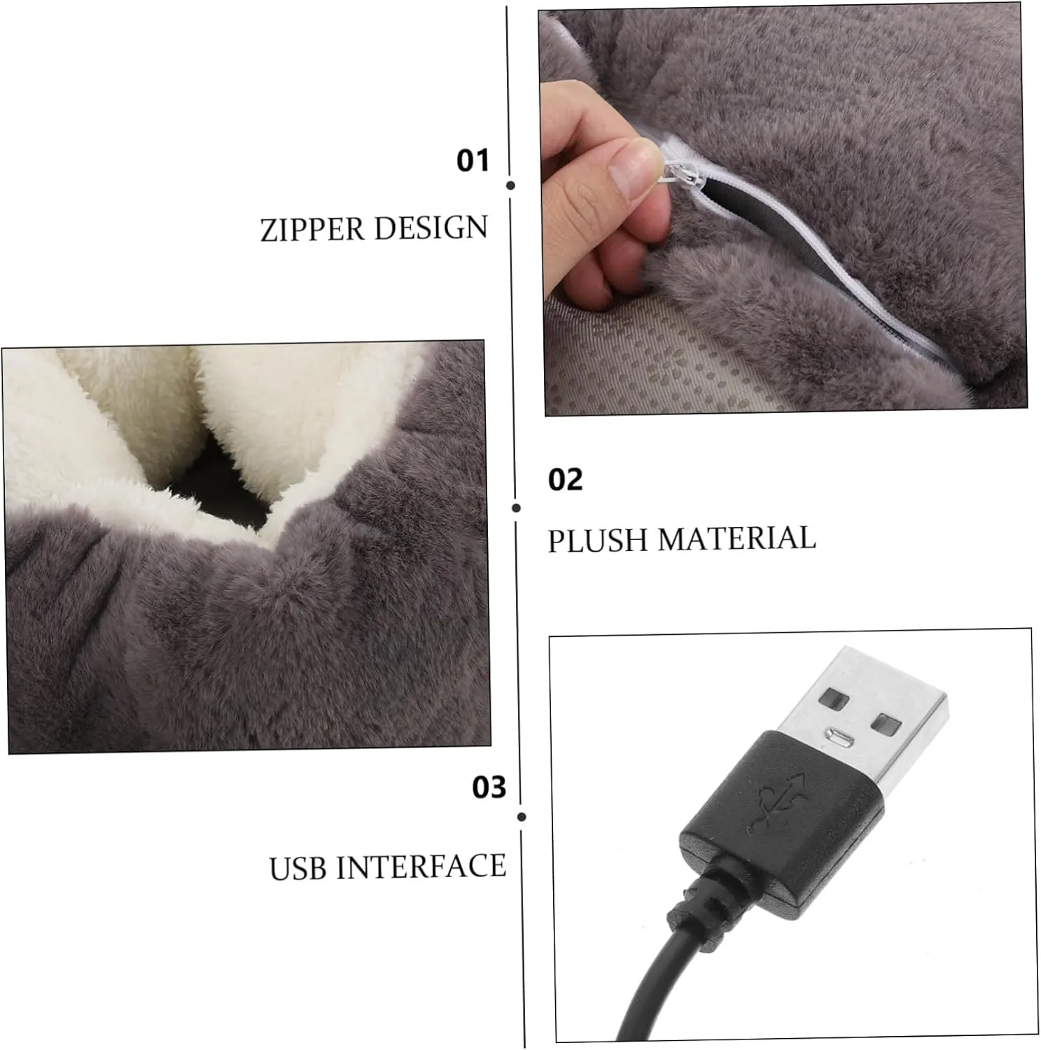 1 Set Electric Shoes Heating Pad Auto Feet Indoor Slippers Office Heater Warm Mens Slippers Heated