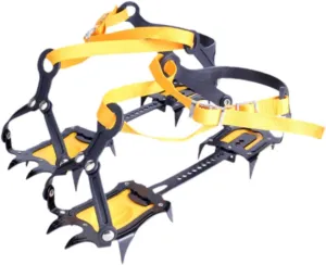 10 Ice Crampons Mountaineering Ice Cleats Antislip Easy to Wear with Storage Bag Snow Grips Snow Skid Spikes for Women