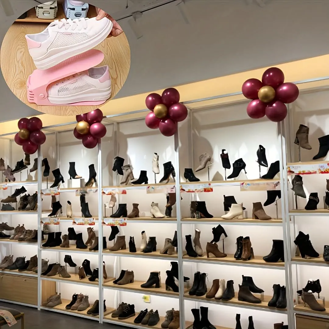 10-Pack Adjustable Plastic Shoe Racks – Space-Saving & Durable