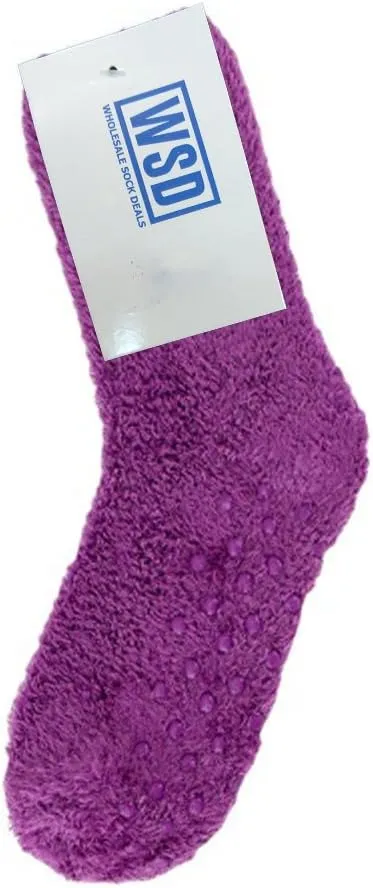 120 Pairs Case Of WSD Womens Fuzzy Socks, Winter Soft Fluffy Assorted Socks Size, 9-11