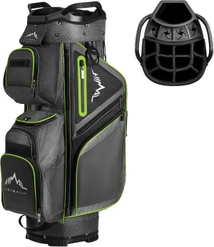 15-Way Golf Cart Bag, Premium Anti-Shake Divider Top Golf Bag with Comfortable Handles, Magnetic Pocket and Rain Cover