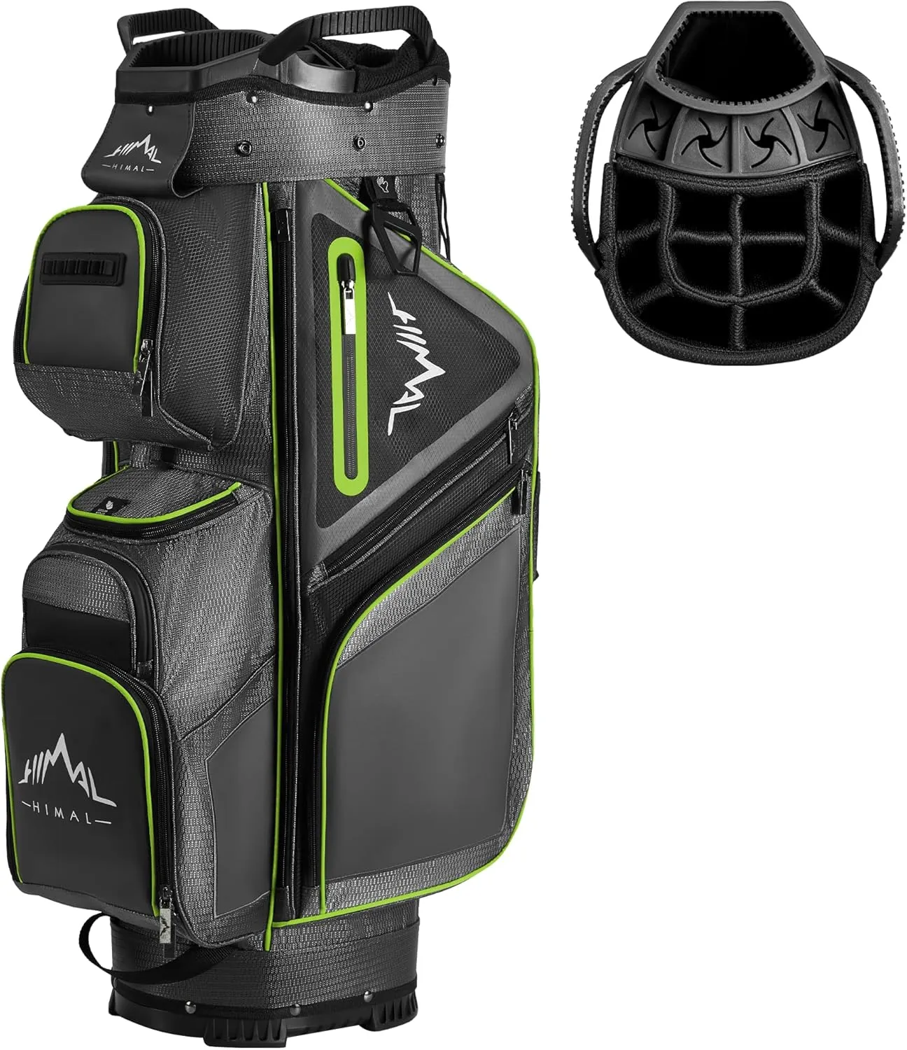 15-Way Golf Cart Bag, Premium Anti-Shake Divider Top Golf Bag with Comfortable Handles, Magnetic Pocket and Rain Cover