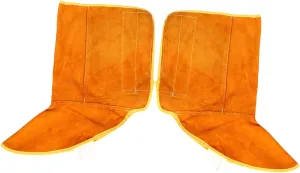 1Pair Welding Protective Foot Covers Durable Cowhide Shoe Covers for Electric Welding Construction and Automotive Maintenance Easy to Wear and Slip Resistant