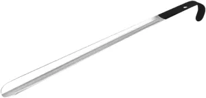 1Pc Extra Long Black Stainless Steel Shoehorn with Plastic Handle Ergonomic Design for Seniors Pregnant Women and Those with Back Durable Shoe Assist Tool for Easy Use