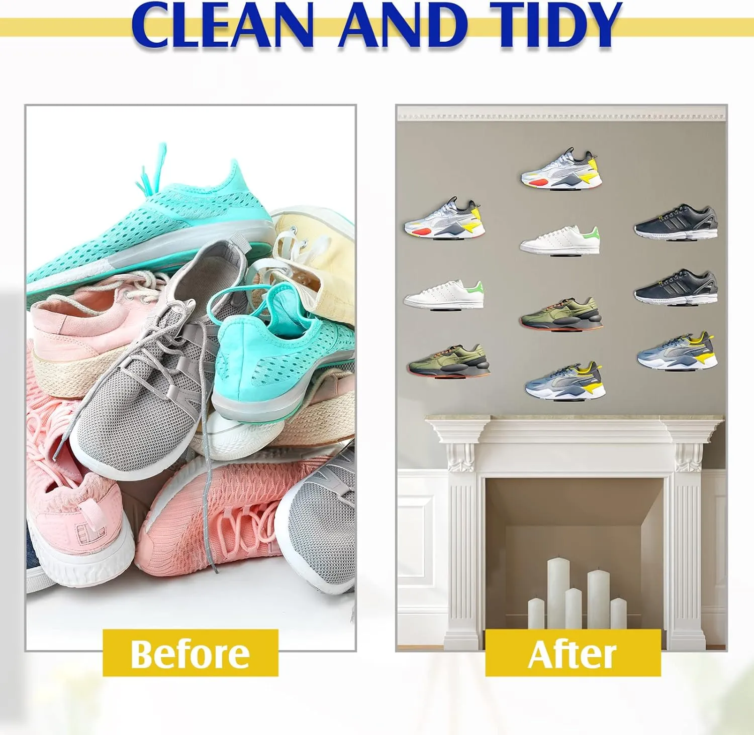 20 Pieces Acrylic Shoe Wall Shelf Floating Shoe Display Shelf Easy to Install Sneaker Shelves Wall Mounted for Collectible Collections, Includes Cross Screws, Expansion Tubes (Black, Medium)