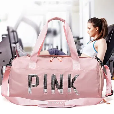 2019 New Cheap Sequins Black Gym Bag Women Shoe Compartment Waterproof Sport Bags For Fitness Training Yoga Bolsa Sac De Sport