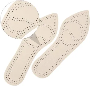 2Pairs Sweat High Heel Insoles Breathable and Soft Cowhide Shoe Pads Comfortable Shoe Bottom Insoles for Women for Daily Wear and High Heels