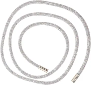 2pcs DIY Rhinestone Rope for Crafting Wide Ab Color Crystal Belt Phone Lanyard Accessories Durable Rhinestone Shoe Lace for Decoration Jewelry Making