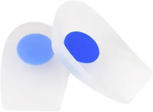 2pcs Silicone Heel Cups Comfortable Shoe Lift Pads for Men Women Durable Heel Protectors for All Shoe Styles Elastic Gel Inserts for Relief Support