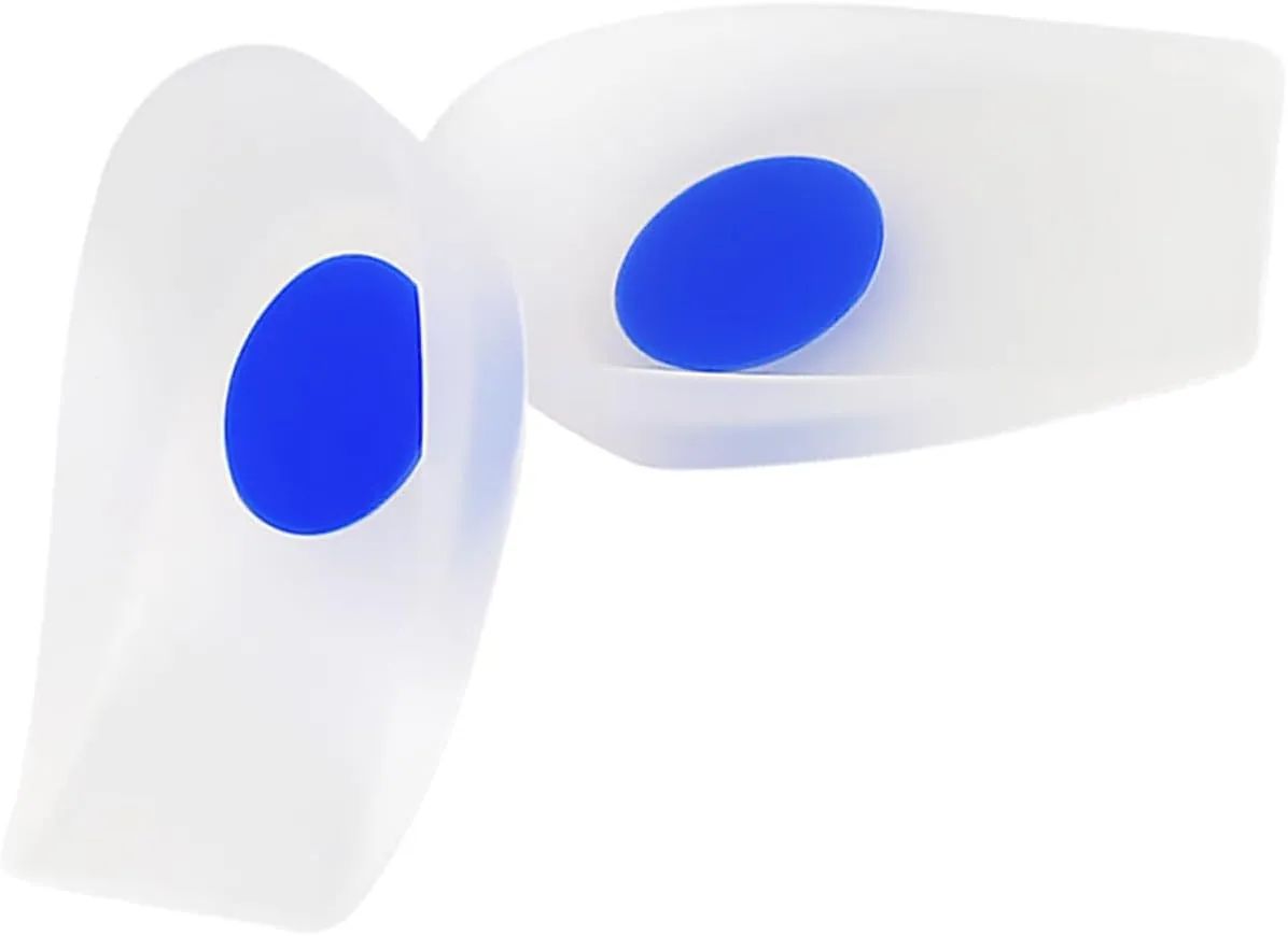 2pcs Silicone Heel Inserts for Comfort Support Shaped Massage Pads for Men Women Height Increase Insoles for All Shoe Styles Durable Non Deforming Heel Socks