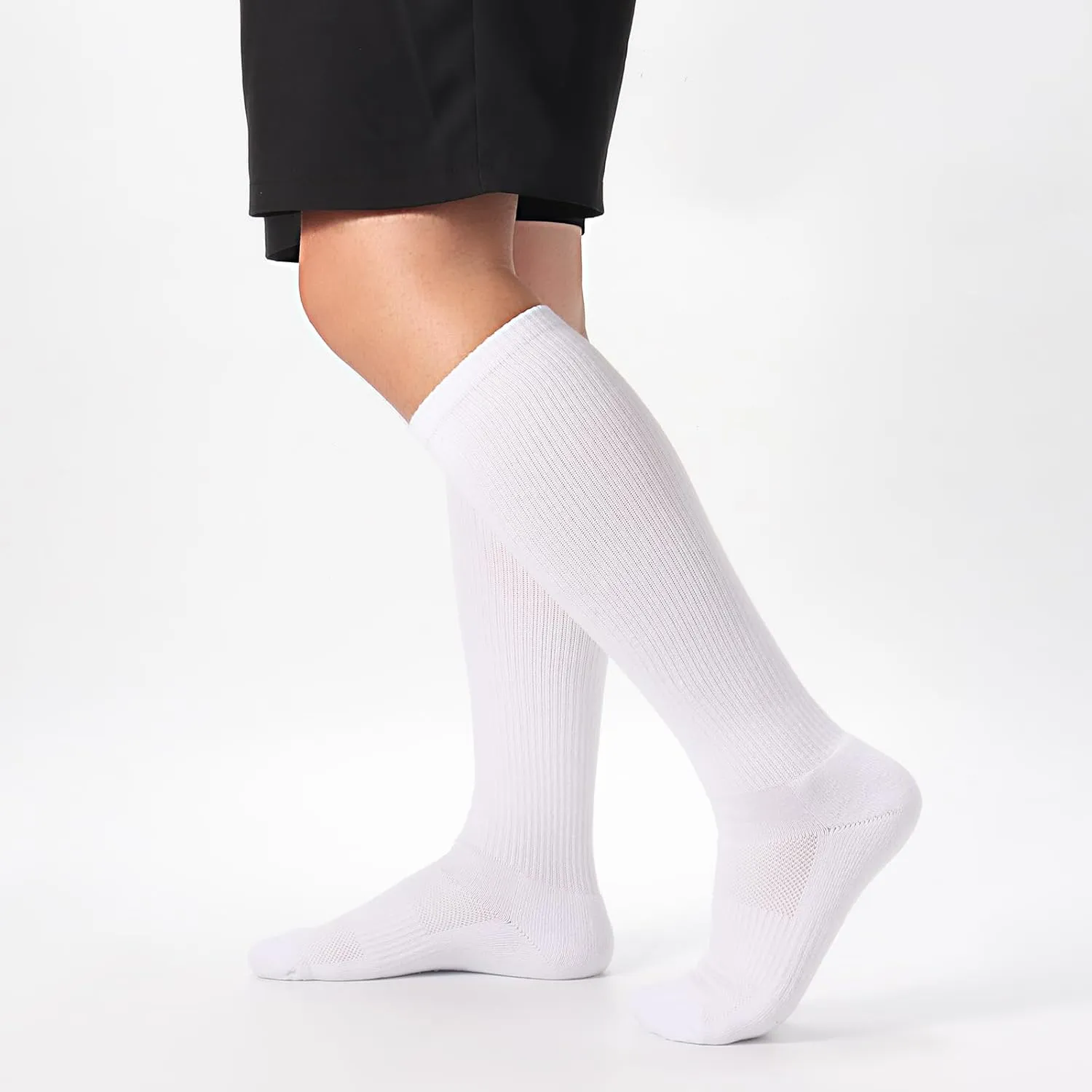 3 Pairs Over the Calf Socks for Men Women Cushioned Work Boot Socks Knee High Tube Socks