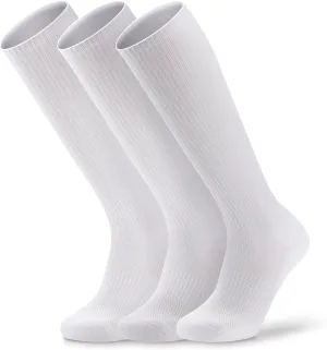 3 Pairs Over the Calf Socks for Men Women Cushioned Work Boot Socks Knee High Tube Socks