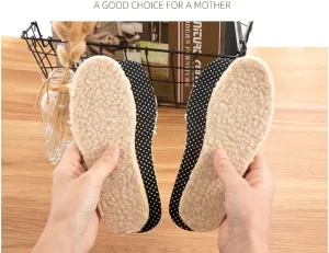 3 Pairs Premium Imiate Lambskin Fleece Shoe Insoles for Kids, Winter Shoe Inserts Keep Warm Trimmable Inner Soles for Children