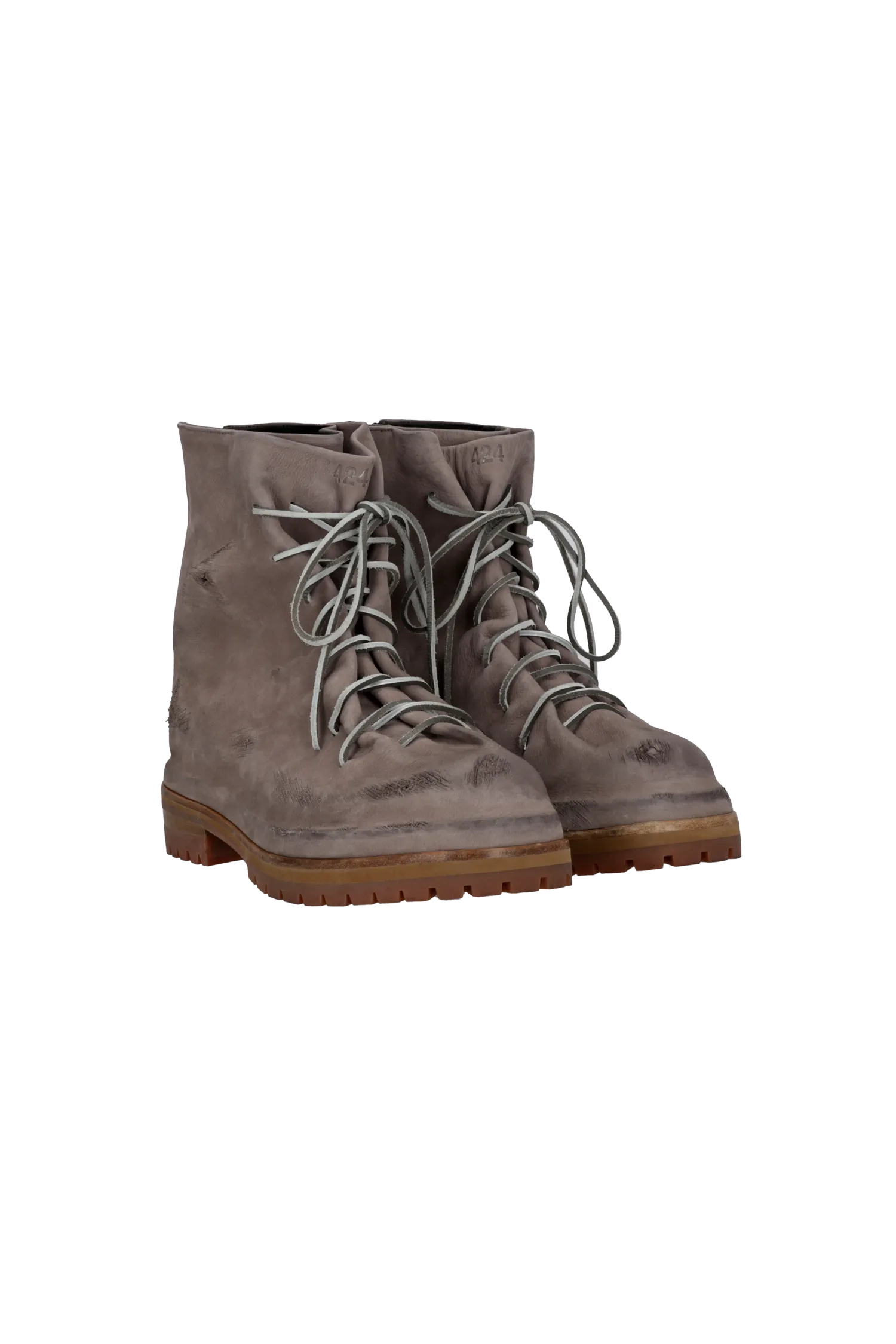 424 Laced Up Marathon Boot Dusty Nude