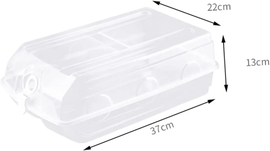 6PCS Box Large Transparent Plastic Shoe Storage Box Thickened Design for Men and Women Stackable Organizer for Easy Access and Space Saving White
