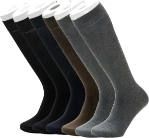 7DayOtter 98% Cotton Rich Dress Socks for Business Mens Womens Casual Socks 6Pack