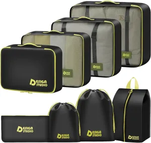 8 Set Packing Cubes for Travel Suitcase Organizer Bags Luggage Packing Cubes Set Travel Essentials Accessories Gifts for Women