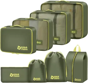 8 Set Packing Cubes for Travel Suitcase Organizer Bags Luggage Packing Cubes Set Travel Essentials Accessories Gifts for Women