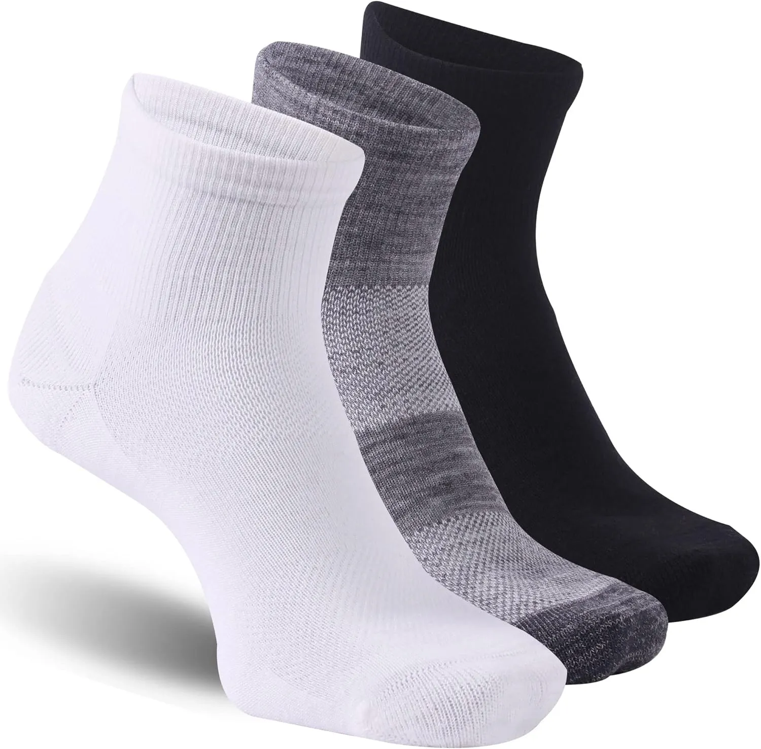 90% Merino Wool Socks for Men Women, Soft Thin Ankle Socks for Athletic Running Hiking Cycling 3 Pairs