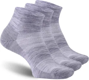 90% Merino Wool Socks for Men Women, Soft Thin Ankle Socks for Athletic Running Hiking Cycling 3 Pairs