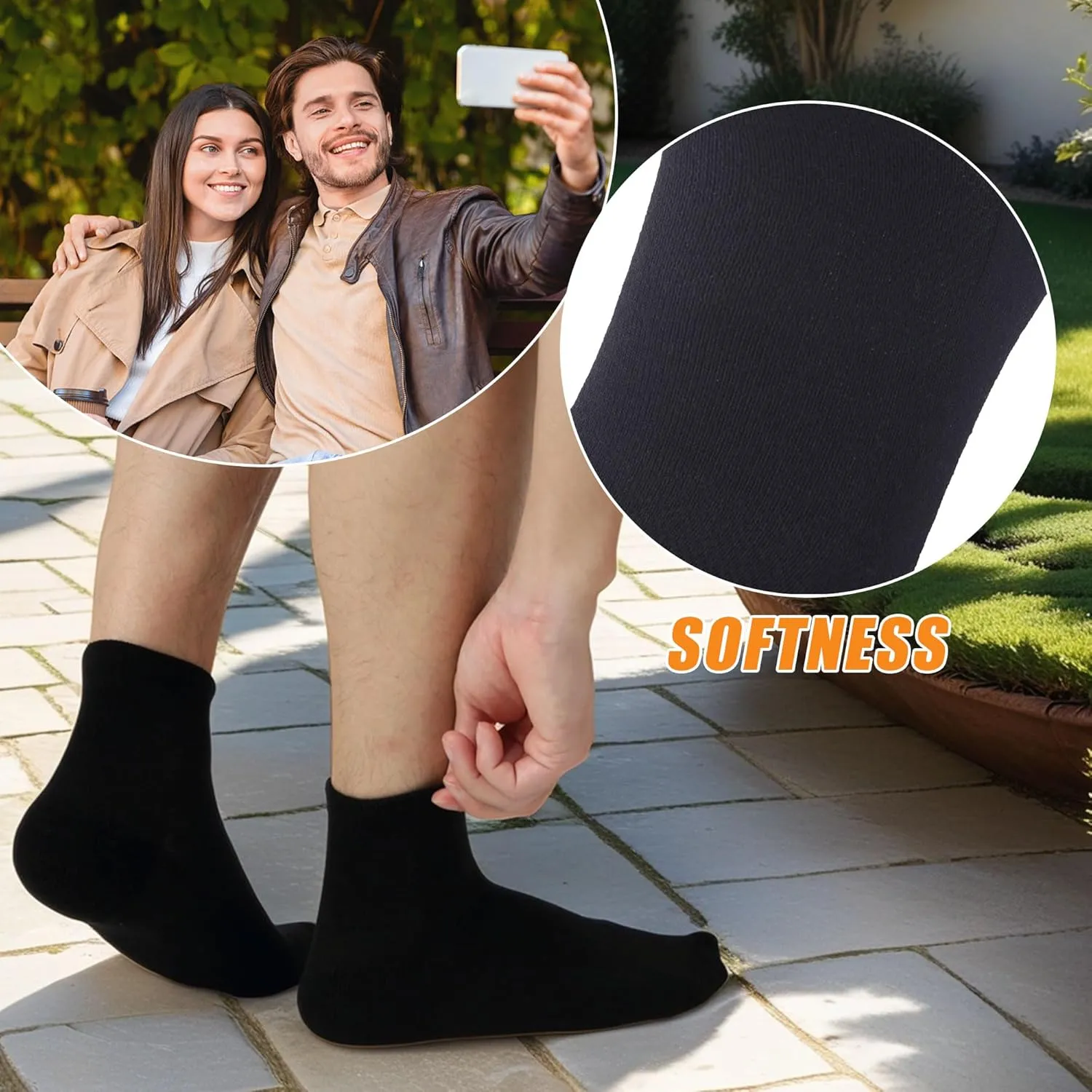 90% Merino Wool Socks for Men Women, Soft Thin Ankle Socks for Athletic Running Hiking Cycling 3 Pairs
