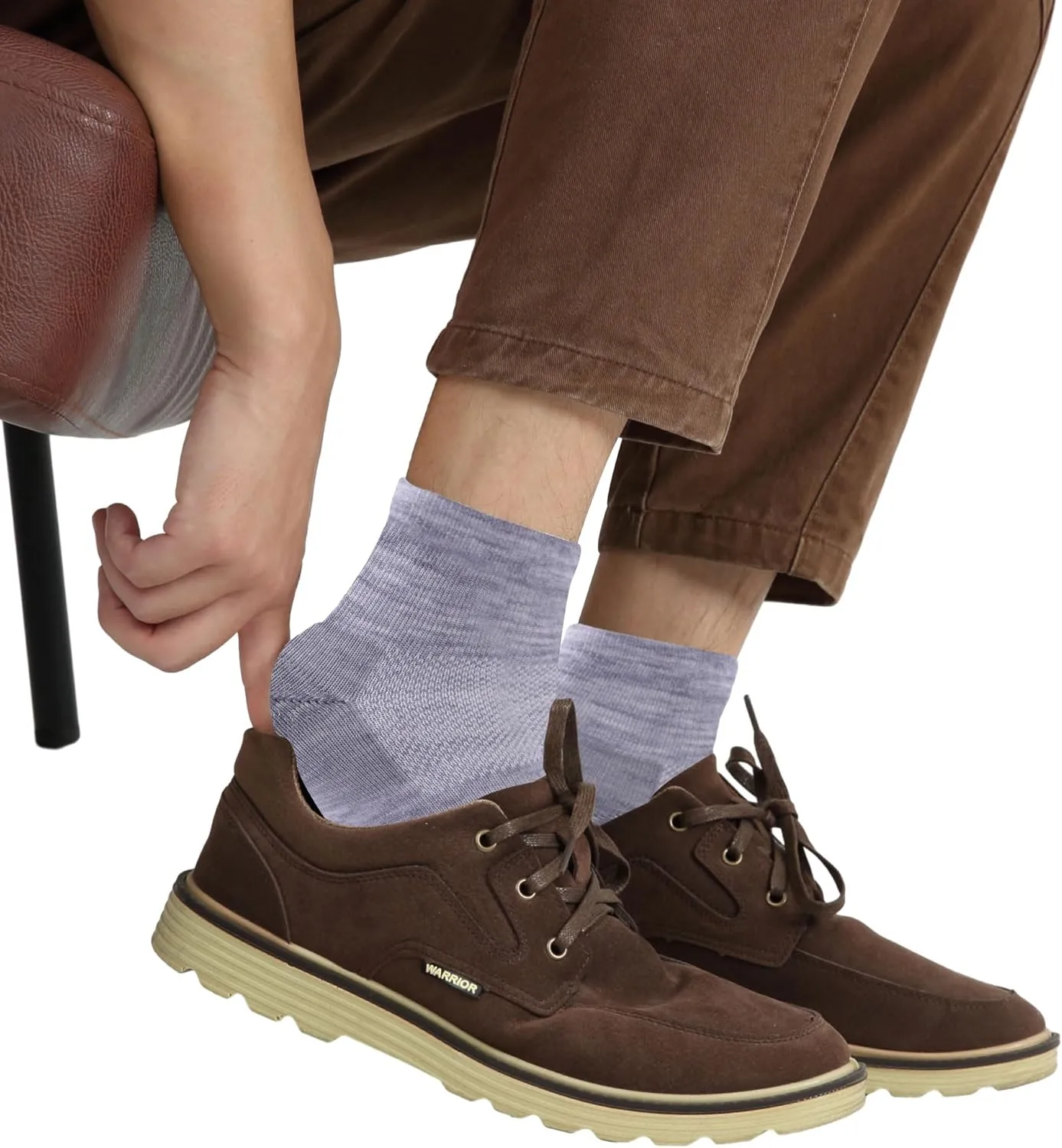 90% Merino Wool Socks for Men Women, Soft Thin Ankle Socks for Athletic Running Hiking Cycling 3 Pairs