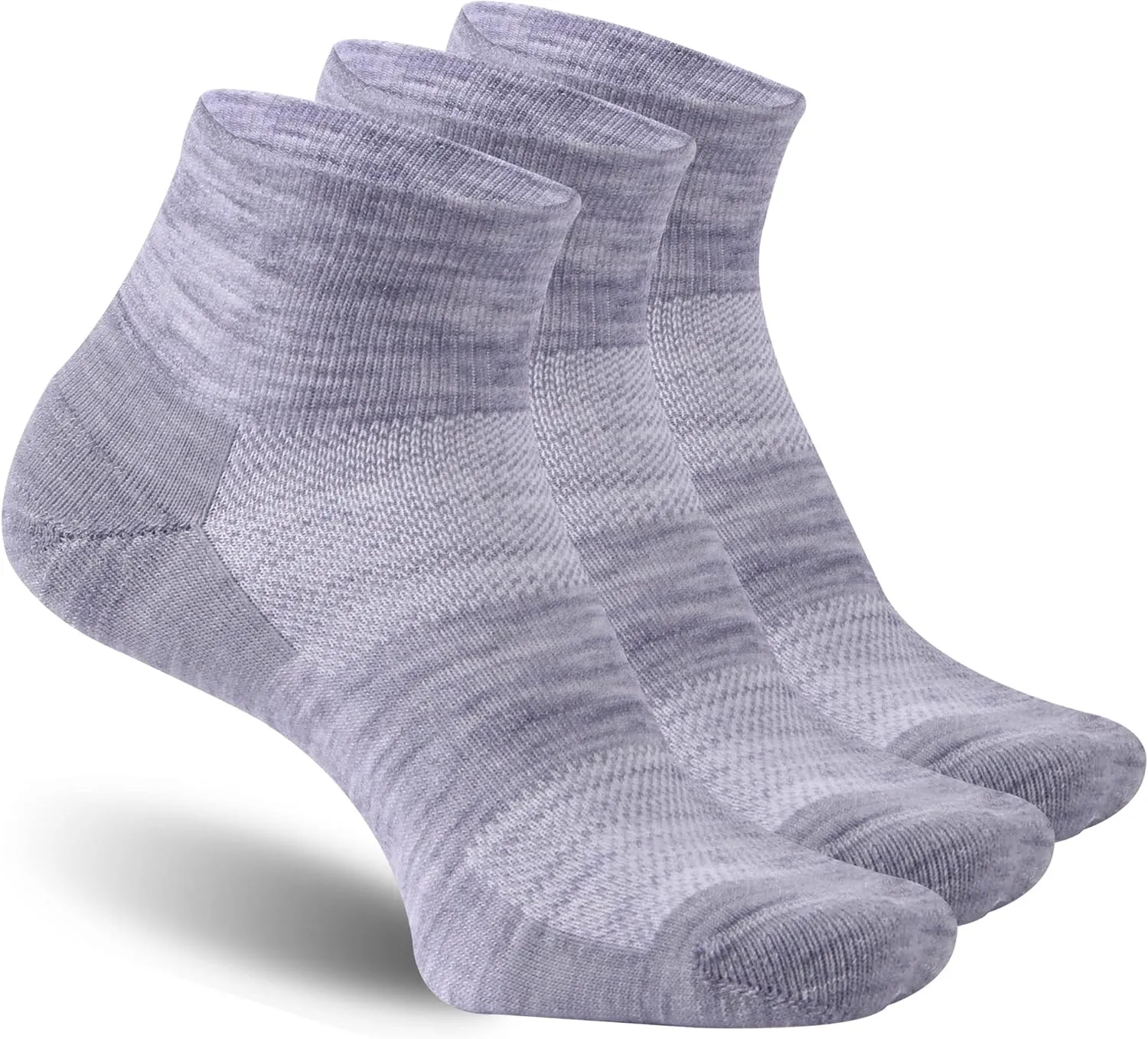 90% Merino Wool Socks for Men Women, Soft Thin Ankle Socks for Athletic Running Hiking Cycling 3 Pairs