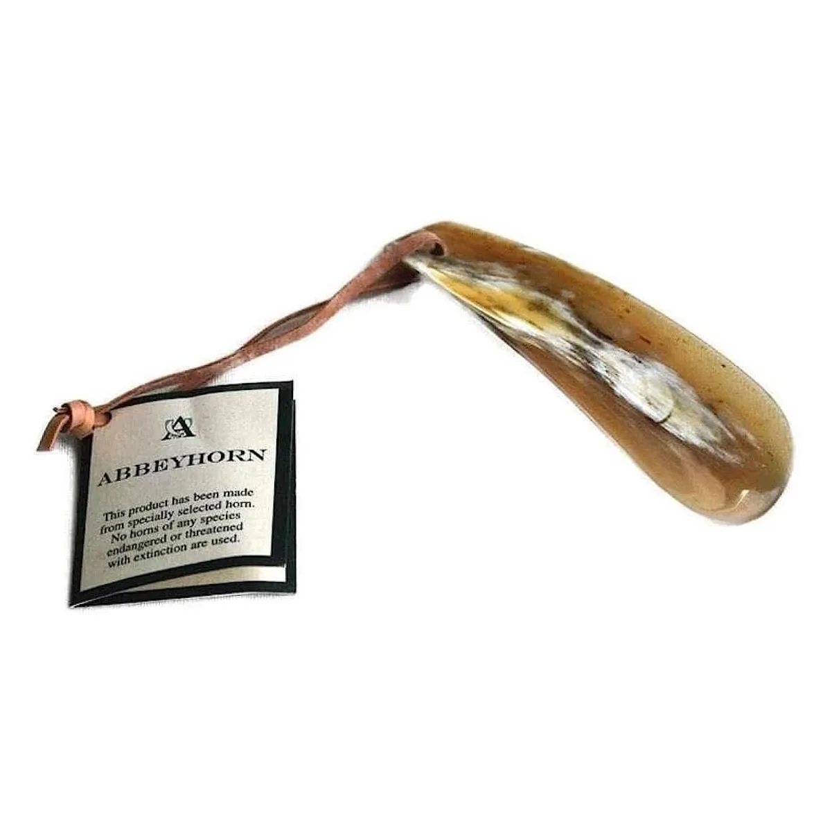 Abbeyhorn 4" Genuine Handcrafted Horn Shoe Horn - Elegant & Durable