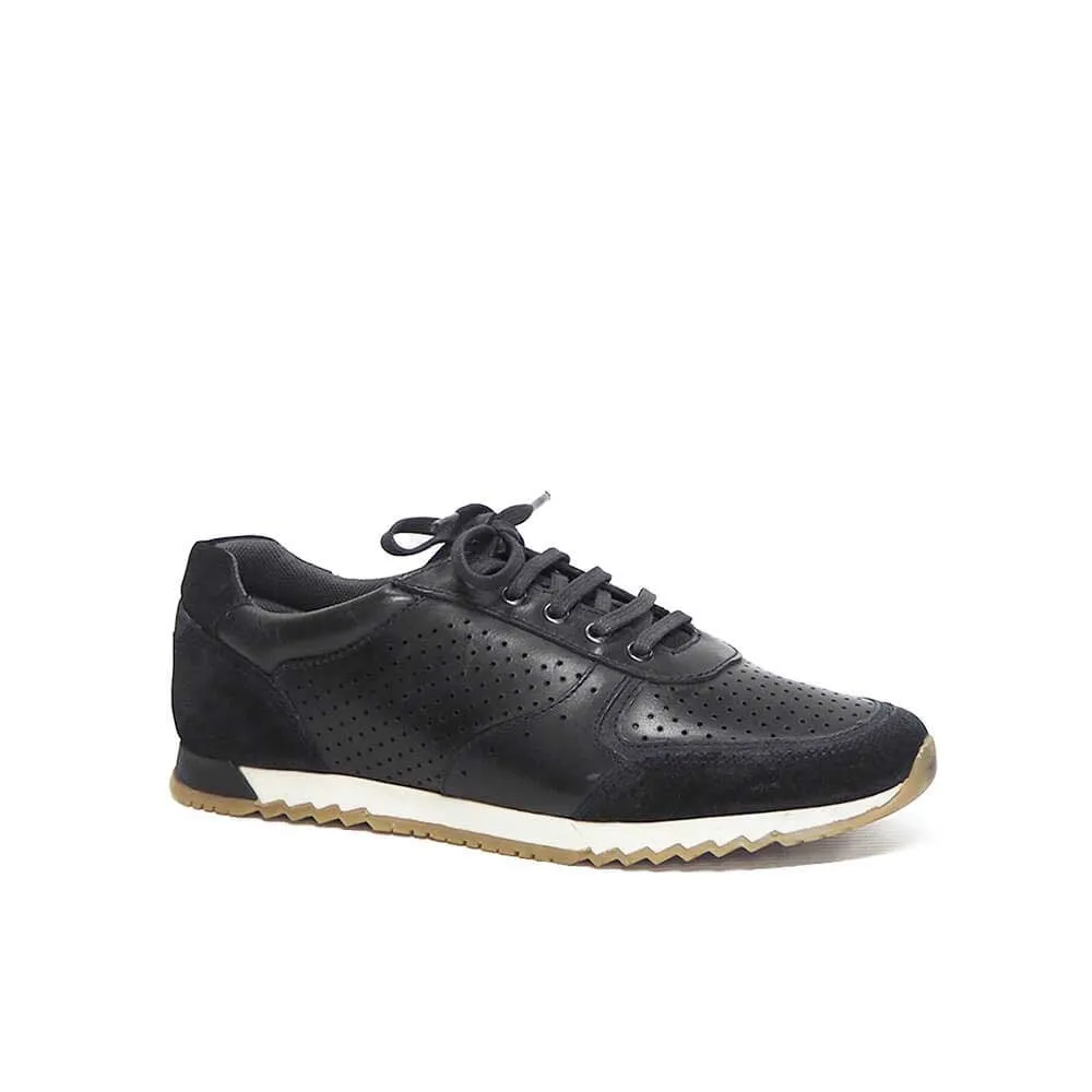 Acton Sugar Navy Leather Sneaker