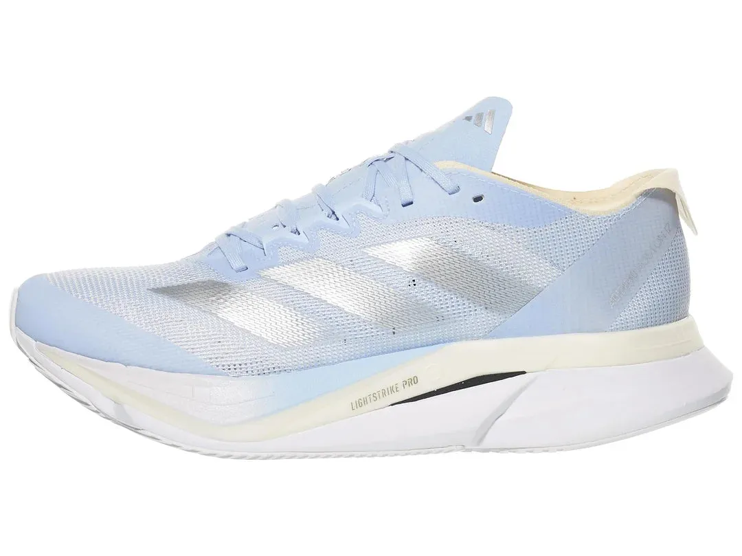 Adidas | Adizero Boston 12 | Women's | Ftwr White/Matte Silver/Warm Vanilla