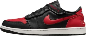 Air Jordan 1 Low FlyEase Men's Easy On/Off Shoes (DM1206-067, Black/Summit White/Varsity Red)
