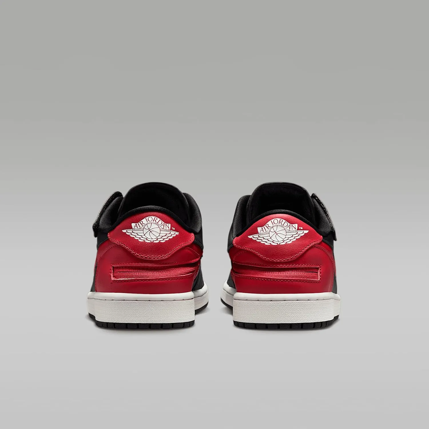 Air Jordan 1 Low FlyEase Men's Easy On/Off Shoes (DM1206-067, Black/Summit White/Varsity Red)