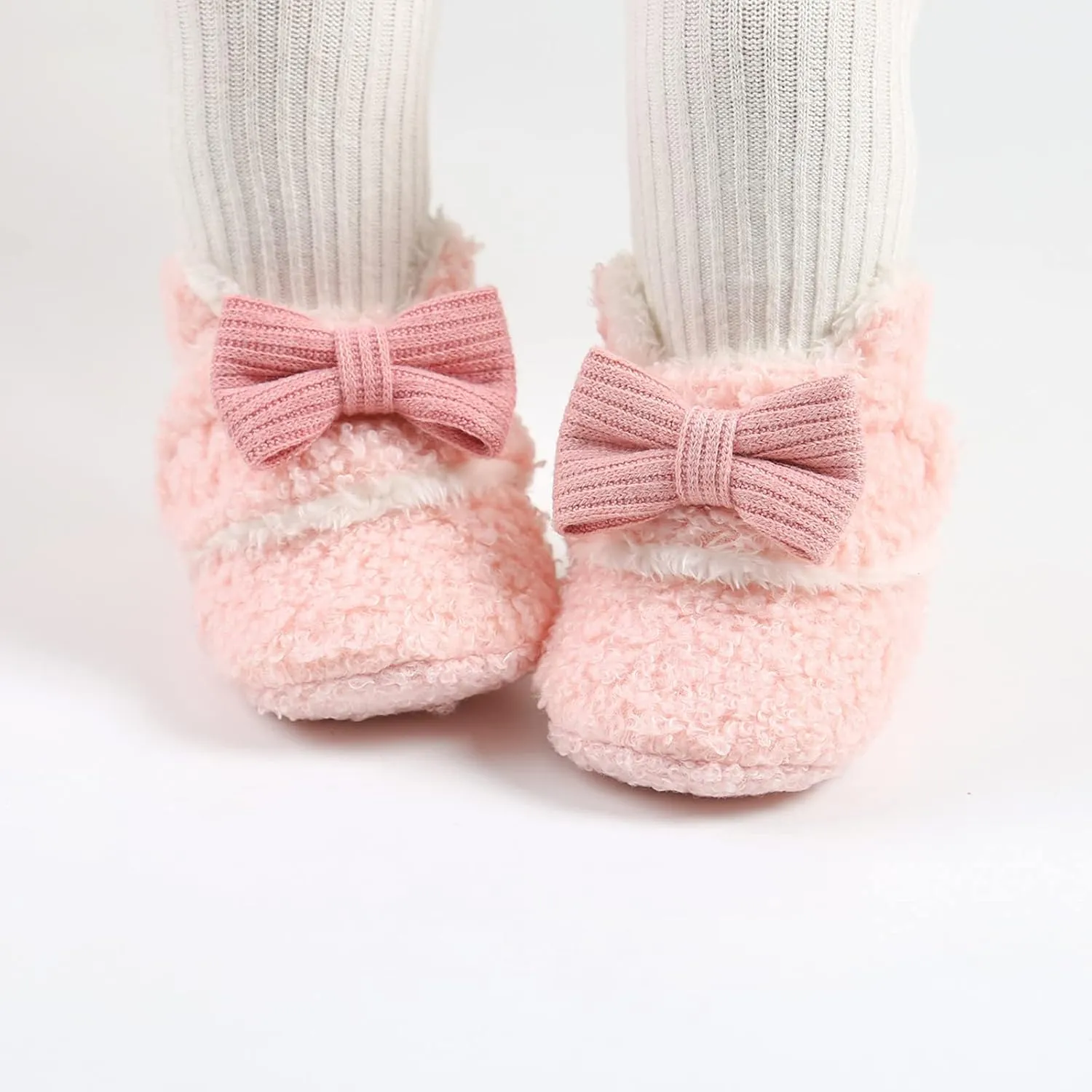 Aj6 Shoes Baby Girls Boys Soft Booties Snow Boot Warm Shoes Infant Toddler Warming Prewalker Footed Romper
