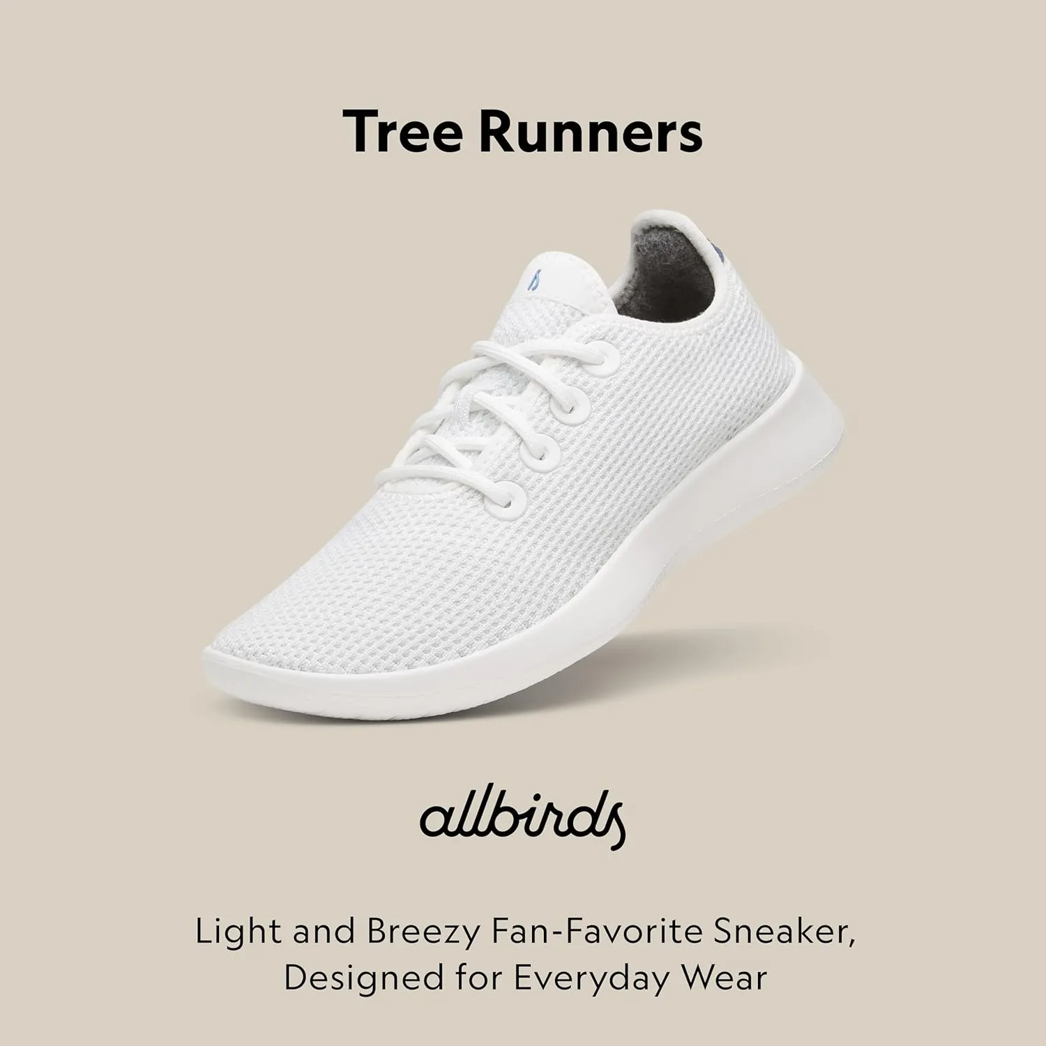 Allbirds Women’s Tree Runners Everyday Sneakers, Machine Washable Shoe Made with Natural Materials