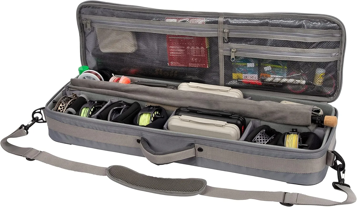Allen Company Cottonwood Fly Fishing Rod & Gear Bag Case, Hold up to 4 Fishing Rods, Heavy-Duty Honeycomb Frame, Olive