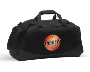 Alterd Industries Basketball Gym Bag - Baskeball Backpack Gifts, Personalized Basketball Duffel Bag, Equipment, with Optional Water Bottle (Bag Only, Player, Black/Black)