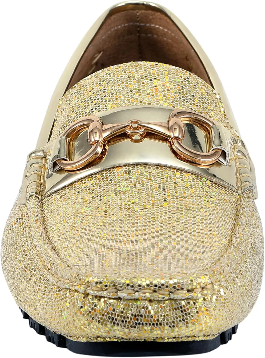 Amali Driving Moccasins, Faux Leather with Enamel Horse-Bit Ornament & Soft Lining, Comfortable & Stylish Mens Dress Loafers for Everyday Wear