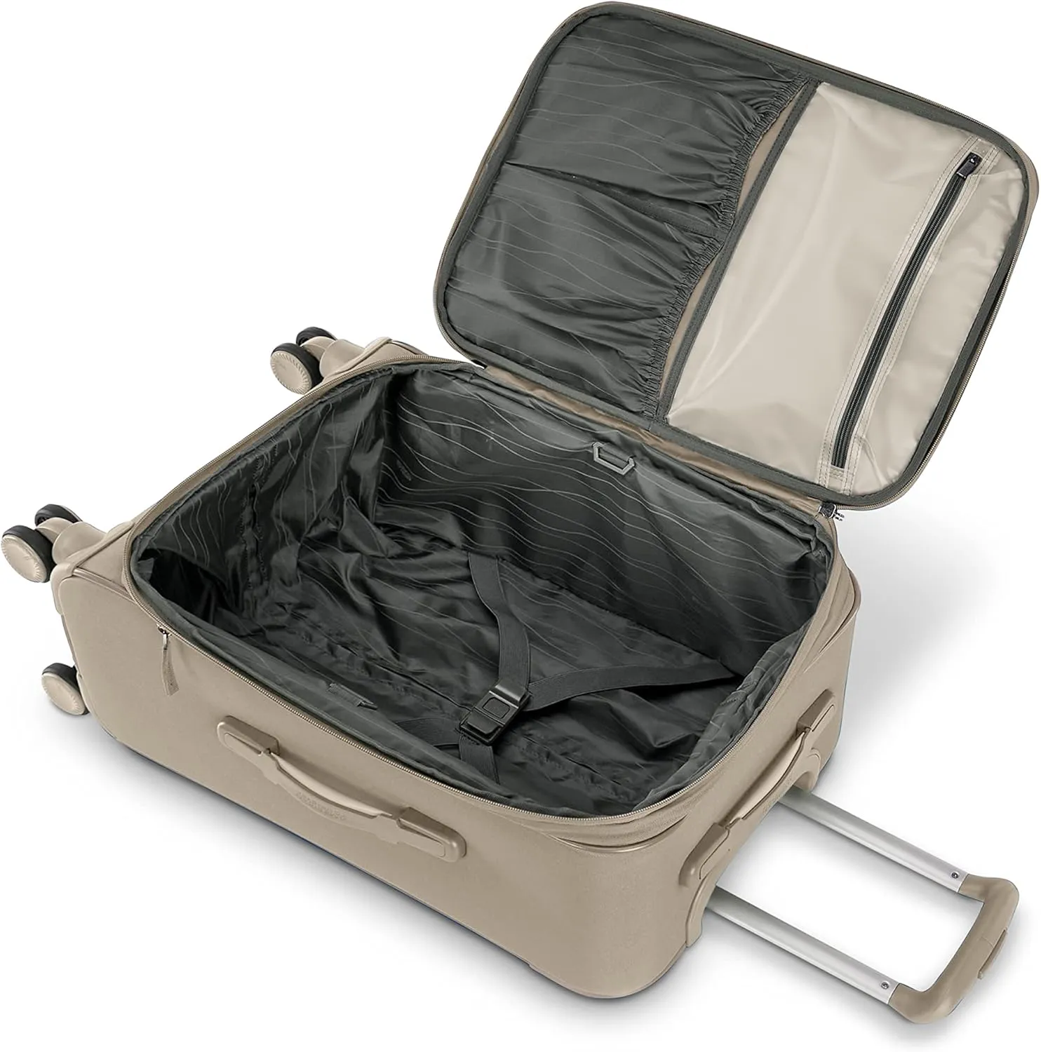 American Tourister Cascade Softside Expandable Luggage with Spinner Wheels, Sandstone, 20-Inch