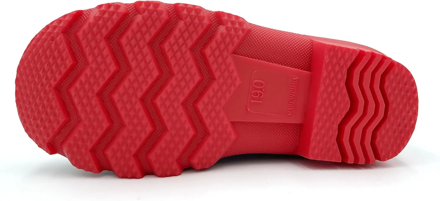 Amoji Kids Rain shoes Easy On Rubber Rain Boots (Little Kid/Big Kid)