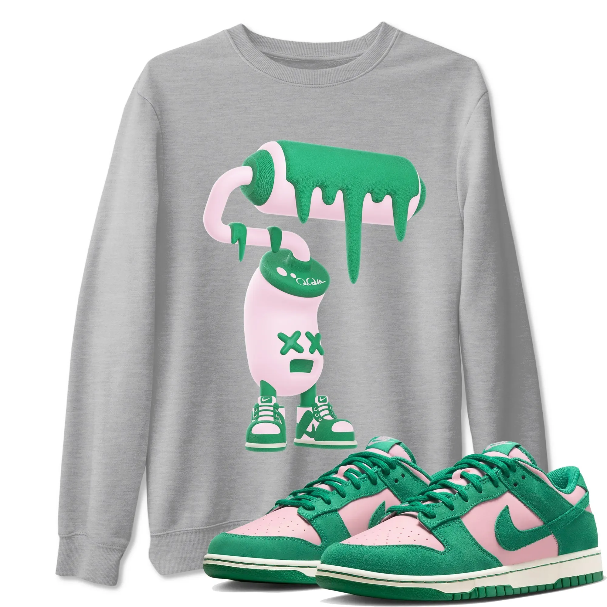 Anti-slip 3D Sneaker Tees Soft Roller Medium SNRT Malachite Paint Pink Dunk - Rapid shipping