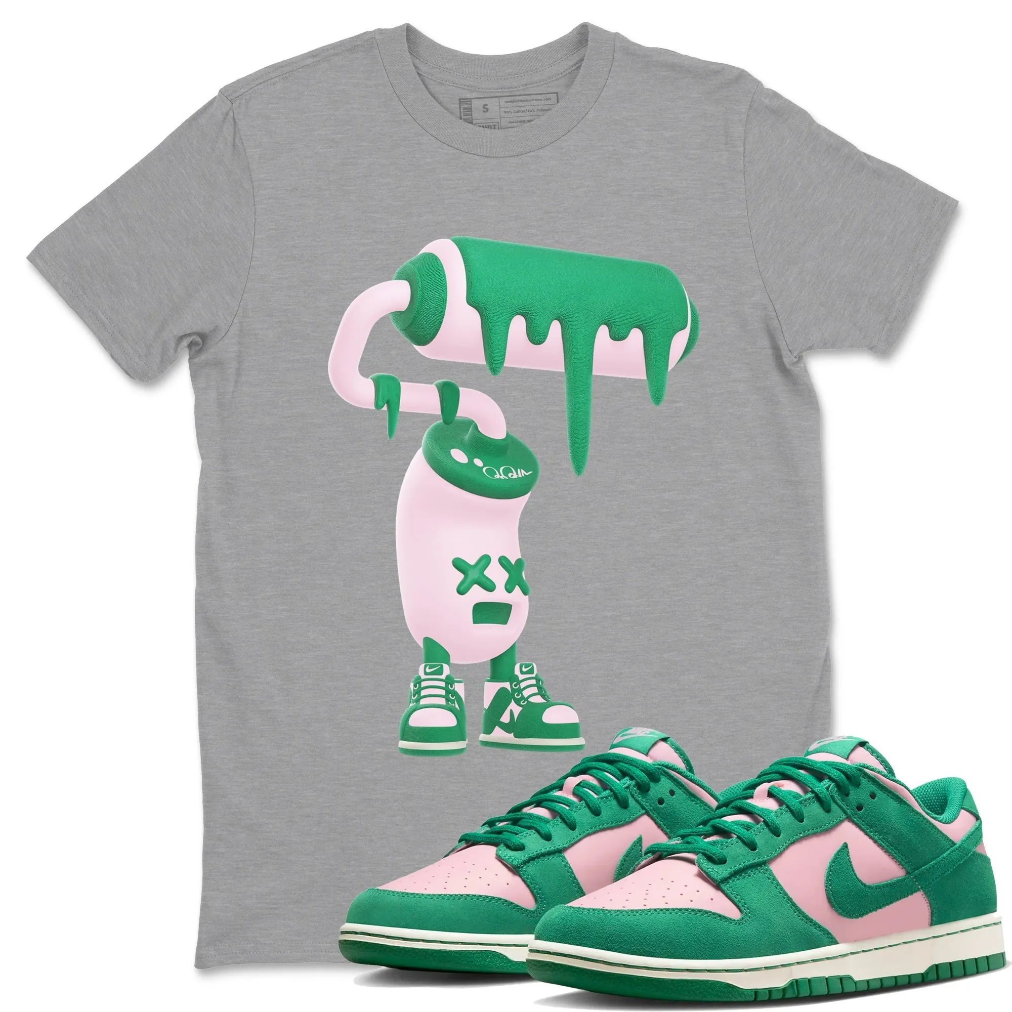 Anti-slip 3D Sneaker Tees Soft Roller Medium SNRT Malachite Paint Pink Dunk - Rapid shipping