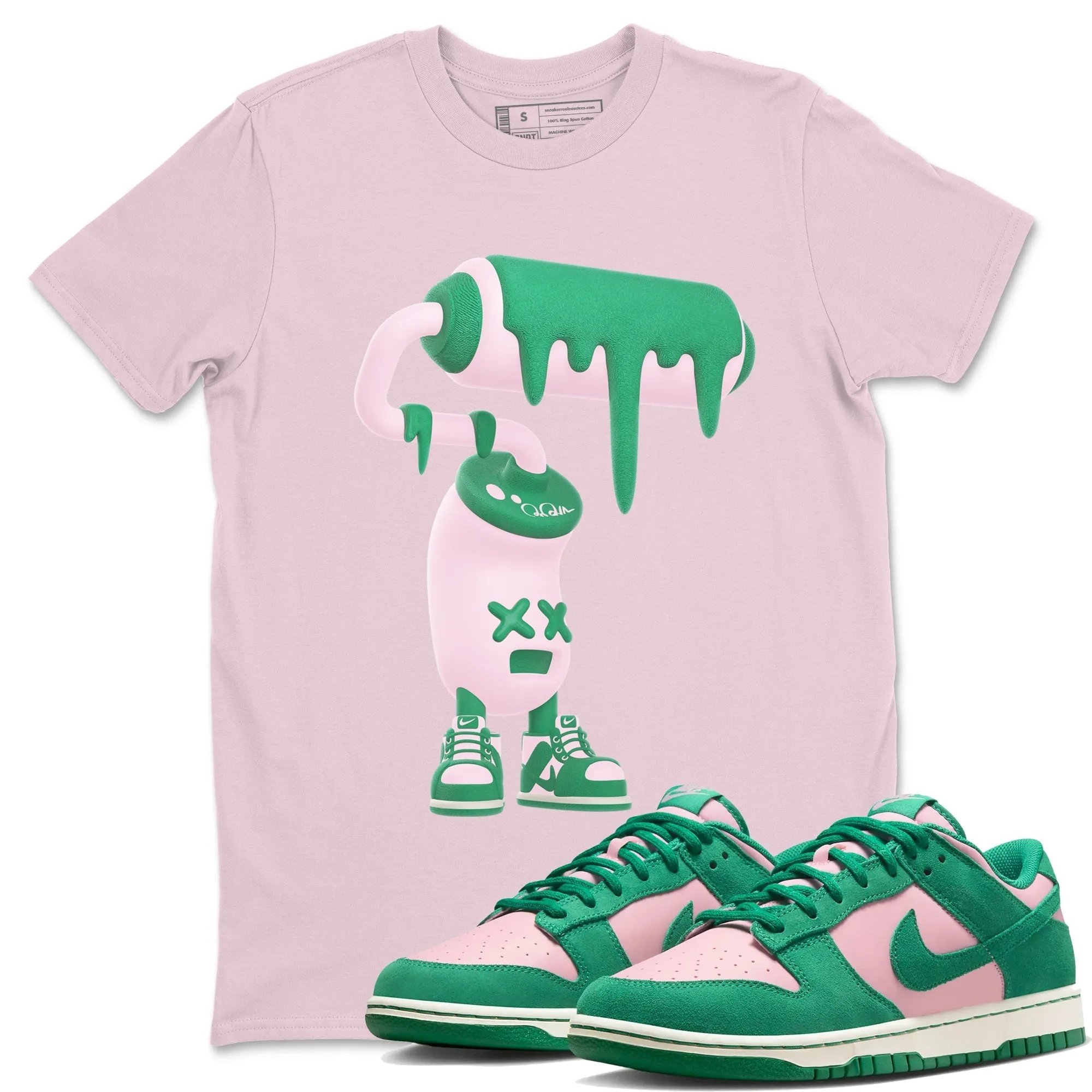 Anti-slip 3D Sneaker Tees Soft Roller Medium SNRT Malachite Paint Pink Dunk - Rapid shipping