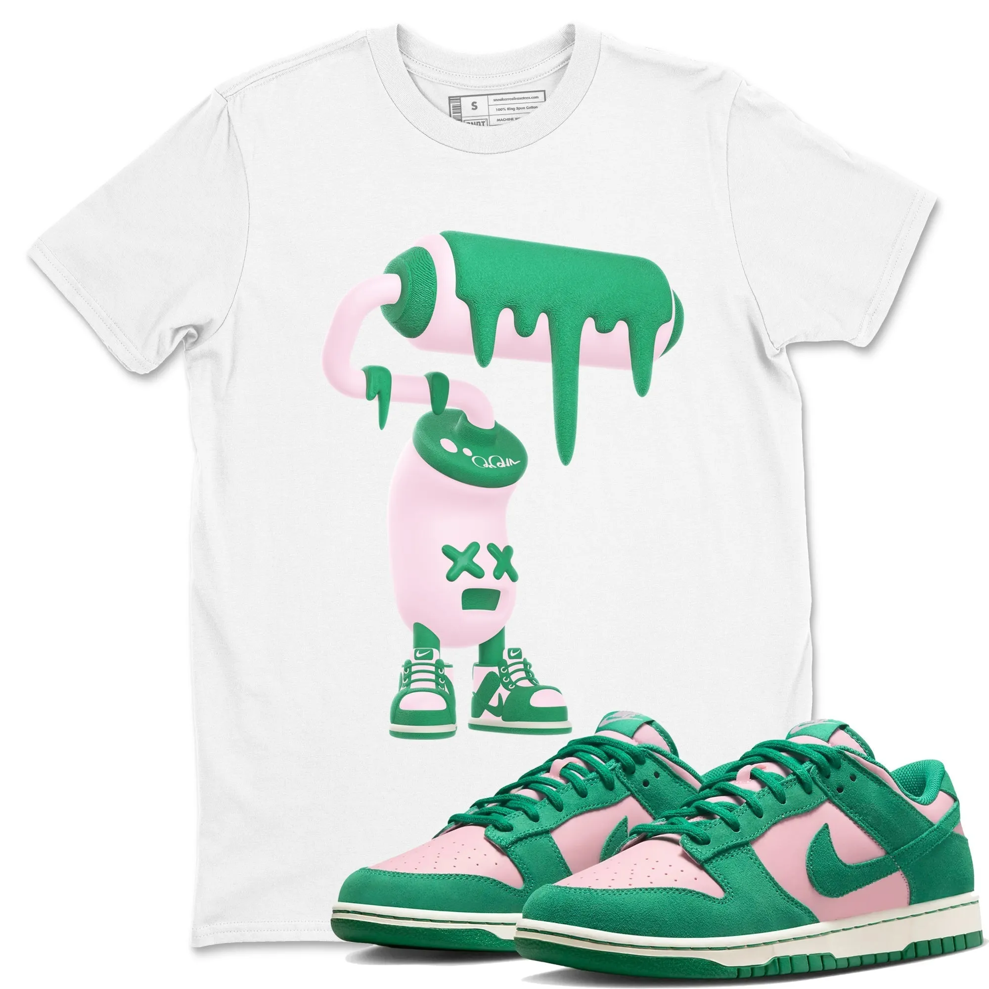 Anti-slip 3D Sneaker Tees Soft Roller Medium SNRT Malachite Paint Pink Dunk - Rapid shipping