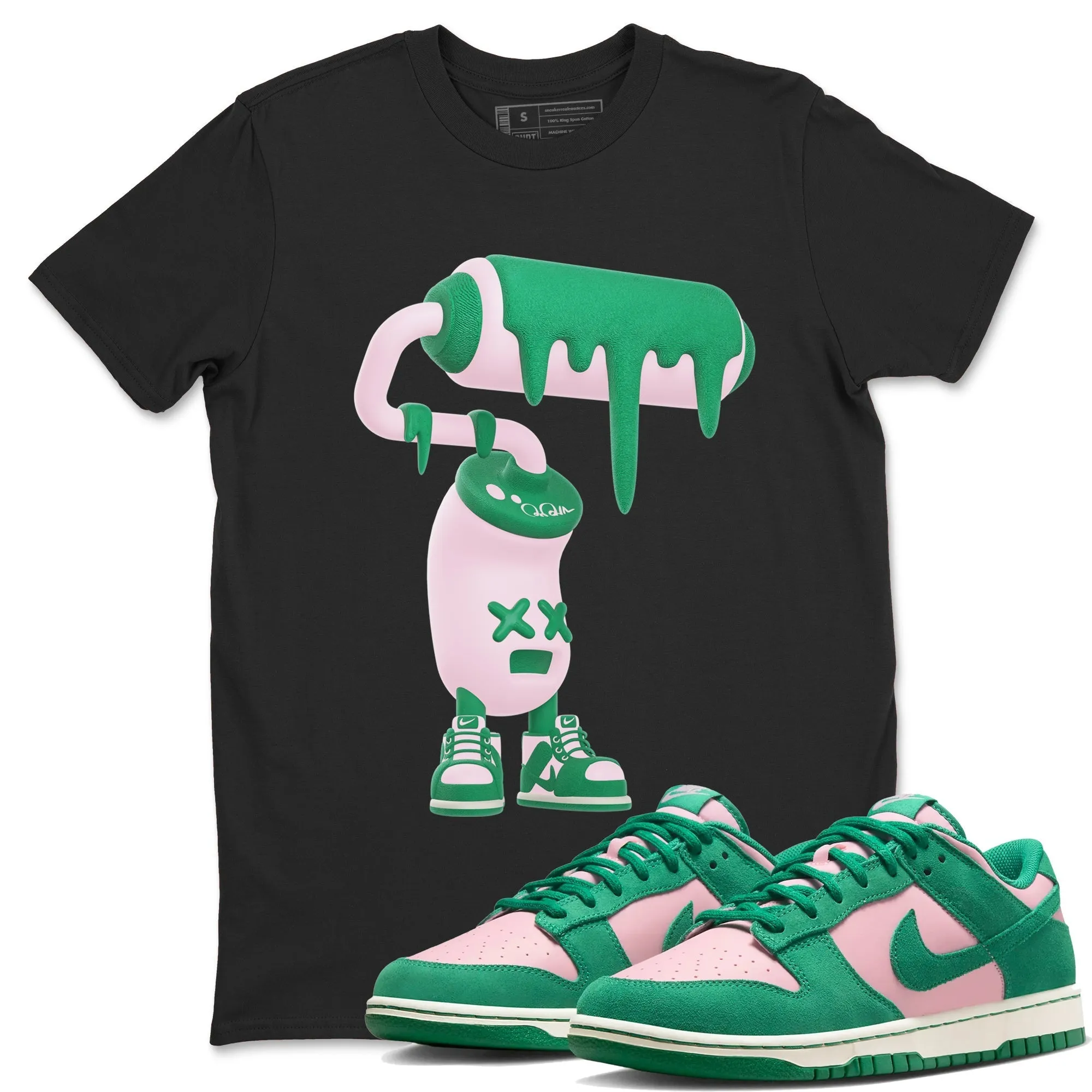 Anti-slip 3D Sneaker Tees Soft Roller Medium SNRT Malachite Paint Pink Dunk - Rapid shipping