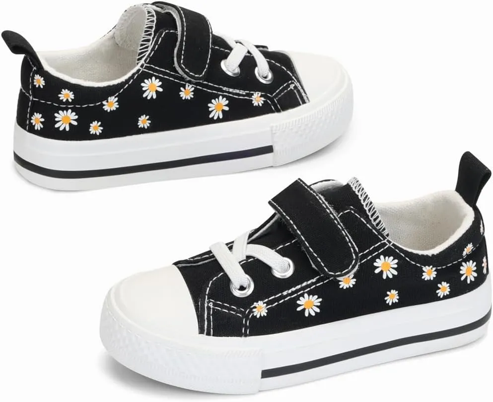 ANTLULU Boys and Girls Canvas Kid Shoes Adjustable Design Fashion Casual Sneakers