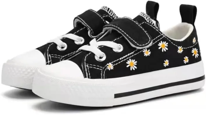 ANTLULU Boys and Girls Canvas Kid Shoes Adjustable Design Fashion Casual Sneakers