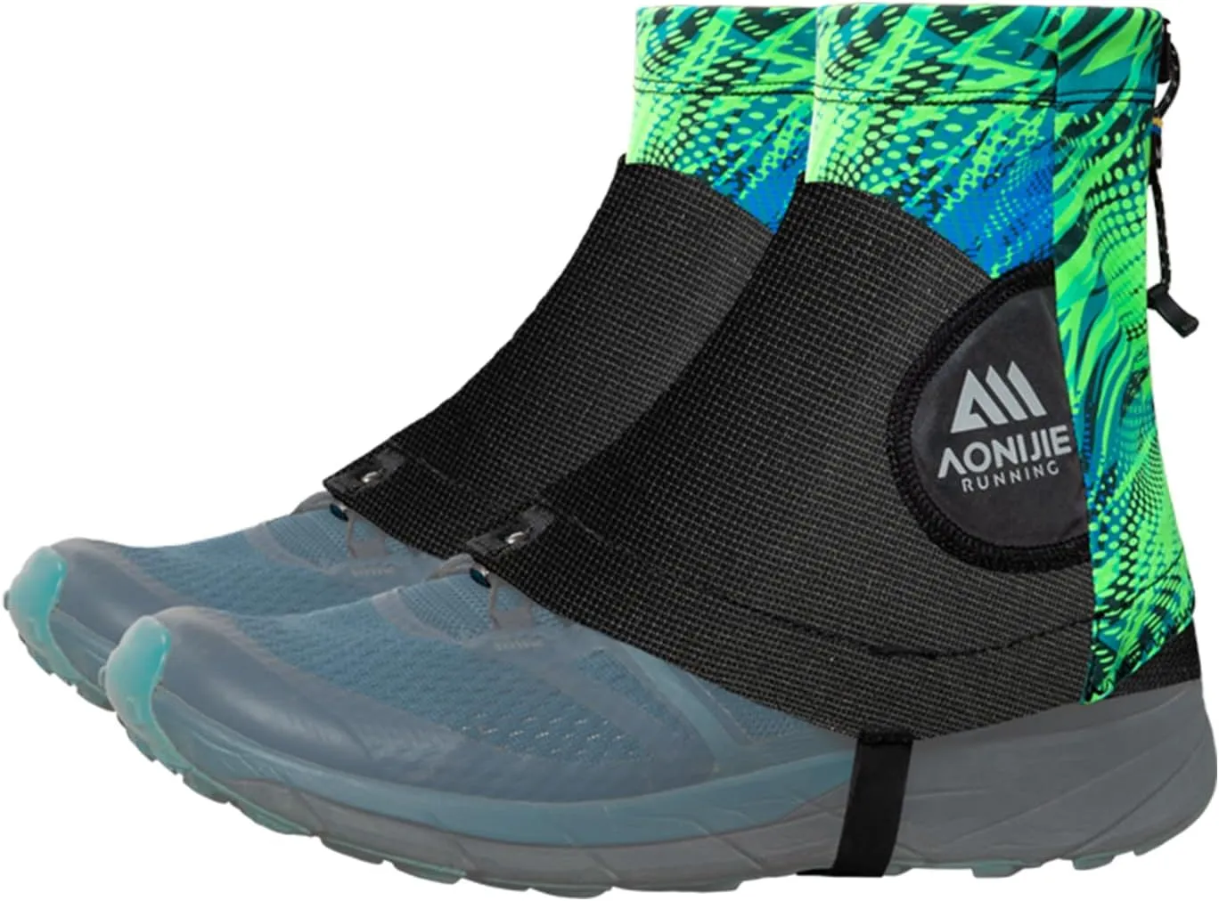 AONIJIE Outdoor Low Trail Gaiters Reflective Running Shoe Cover Protective Sandproof and Waterproof Shoe Covers for Mountaineering Walking and Running