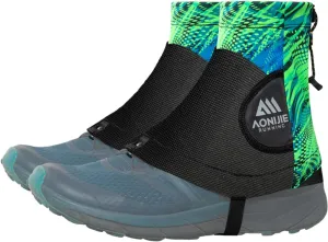 AONIJIE Outdoor Low Trail Gaiters Reflective Running Shoe Cover Protective Sandproof and Waterproof Shoe Covers for Mountaineering Walking and Running