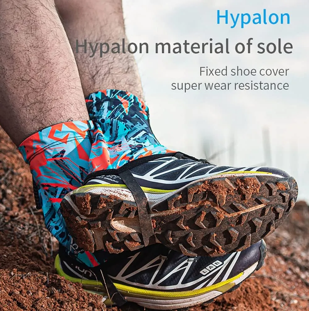 AONIJIE Upgrade Waterproof Low Ankle Gaiters for Hiking Trail Running Anti-Tear Protective Shoe Covers with UV Protection & Sandproof Hiking Gaiters
